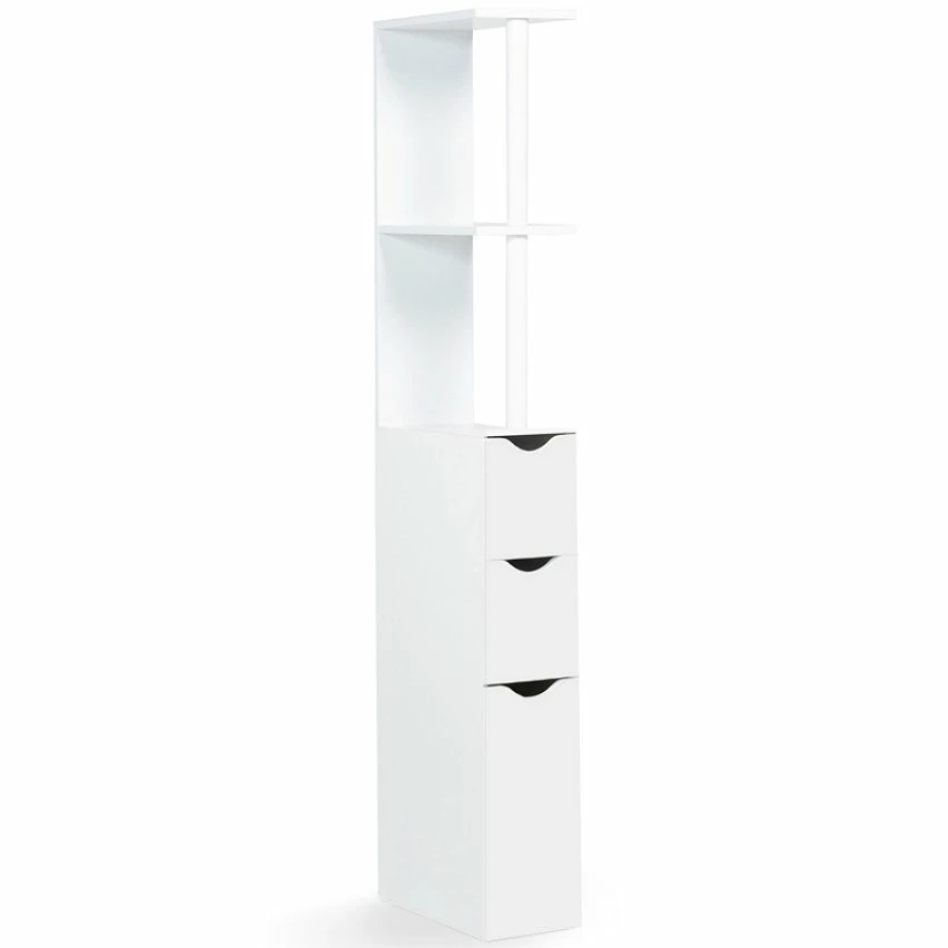 Budget ✔️ IDMARKET Meuble WC étagère WILLY bois 3 portes blanc gain de place pour toilettes 🥰 6 Budget ✔️ IDMARKET Meuble WC étagère WILLY bois 3 portes blanc gain de place pour toilettes 🥰 – Image 4