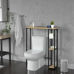 De gros 🔔 IDMARKET Meuble dessus WC avec étagères DETROIT design industriel 🎉 9 De gros 🔔 IDMARKET Meuble dessus WC avec étagères DETROIT design industriel 🎉 -Accessoires pour la maison Soldes 3662897029037 3