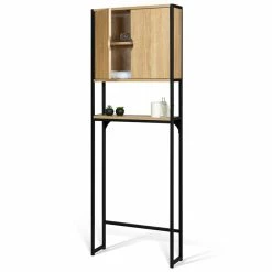 Bon marché 🎁 IDMARKET Meuble étagère dessus WC placard DETROIT design industriel ✔️ -Accessoires pour la maison Soldes 3662897029044 4