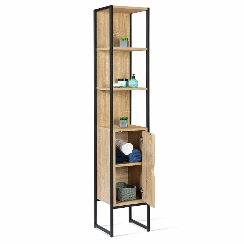 Grosses soldes 🥰 IDMARKET Meuble colonne DETROIT 1 porte design industriel 💯 5 Grosses soldes 🥰 IDMARKET Meuble colonne DETROIT 1 porte design industriel 💯 – Image 3
