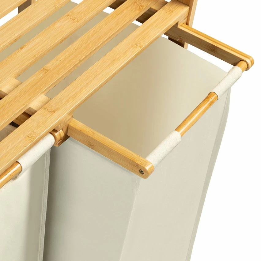 Coupon 🔥 IDMARKET Bac à linge double bambou ALI tissu écru 😉 8 Coupon 🔥 IDMARKET Bac à linge double bambou ALI tissu écru 😉 – Image 6