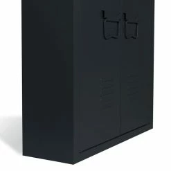 Meilleur prix ✨ IDMARKET Armoire murale double ESTEL en métal noir 🌟 -Accessoires pour la maison Soldes 3662897041695 5