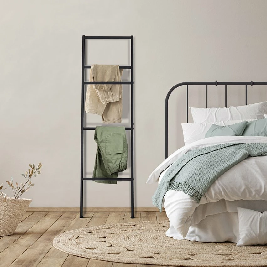 Coupon ❤️ IDMARKET Porte-serviettes échelle 5 niveaux DALLAS métal noir design industriel 🔥 6 Coupon ❤️ IDMARKET Porte-serviettes échelle 5 niveaux DALLAS métal noir design industriel 🔥 – Image 4