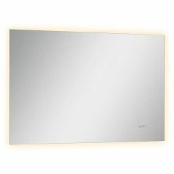 Offres 👏 Kleankin Miroir salle de bain lumineux LED 42 W - dim. 90L x 3l x 60H cm - fonction anti-buée, interrupteur tactile, luminosité réglable - alu. verre ❤️