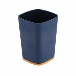 Nouveau 🤩 Tendance Gobelet et Porte brosse à dents Noir avec base Bambou 👏 -Accessoires pour la maison Soldes 3664323139136 1