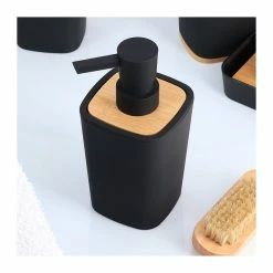 De gros 🔥 Tendance Distributeur à Savon ou lotion Vert sauge et Bambou 380 ml 🥰 -Accessoires pour la maison Soldes 3664323139150 2