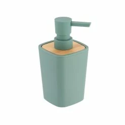 De gros 🔥 Tendance Distributeur à Savon ou lotion Vert sauge et Bambou 380 ml 🥰 -Accessoires pour la maison Soldes 3664323139174 1