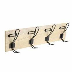 Remise ⌛ Paris prix Patère Murale "4 Crochets" 48cm Naturel 😀