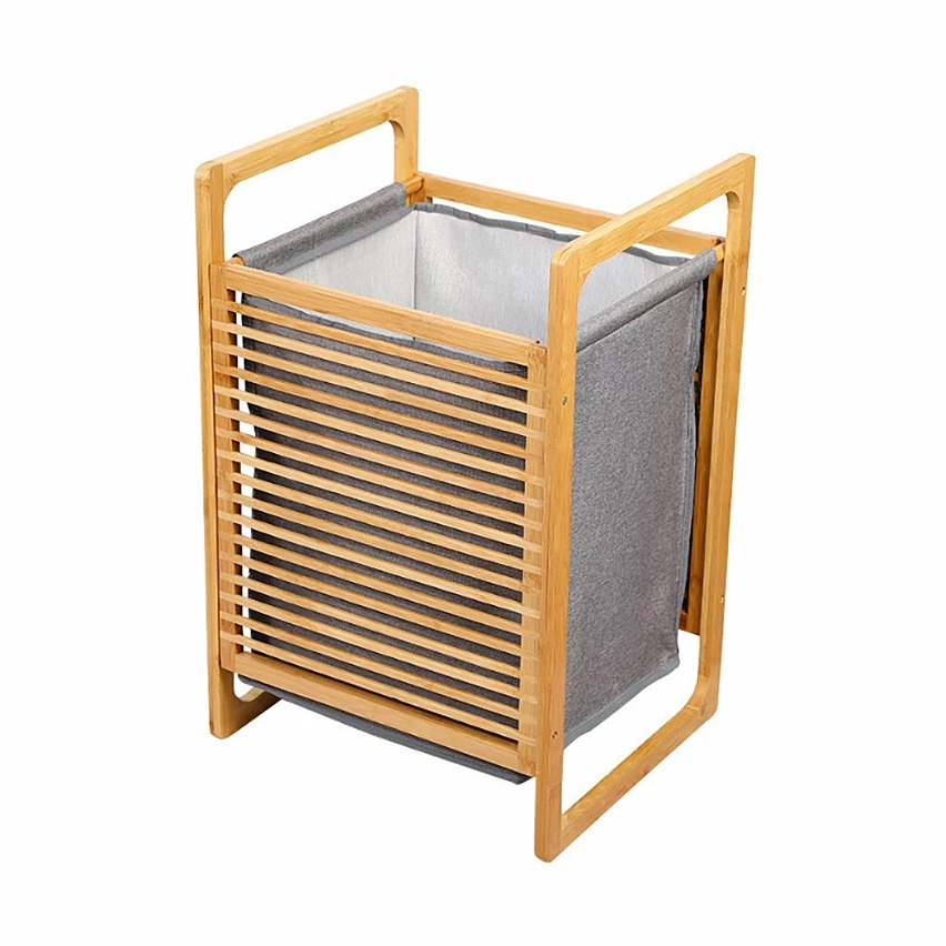 Budget 🔥 Panier à linge en bambou naturel et tissu gris 43l marty - bat-aj2g-115 - kitchen move ❤️ 3 Budget 🔥 Panier à linge en bambou naturel et tissu gris 43l marty - bat-aj2g-115 - kitchen move ❤️