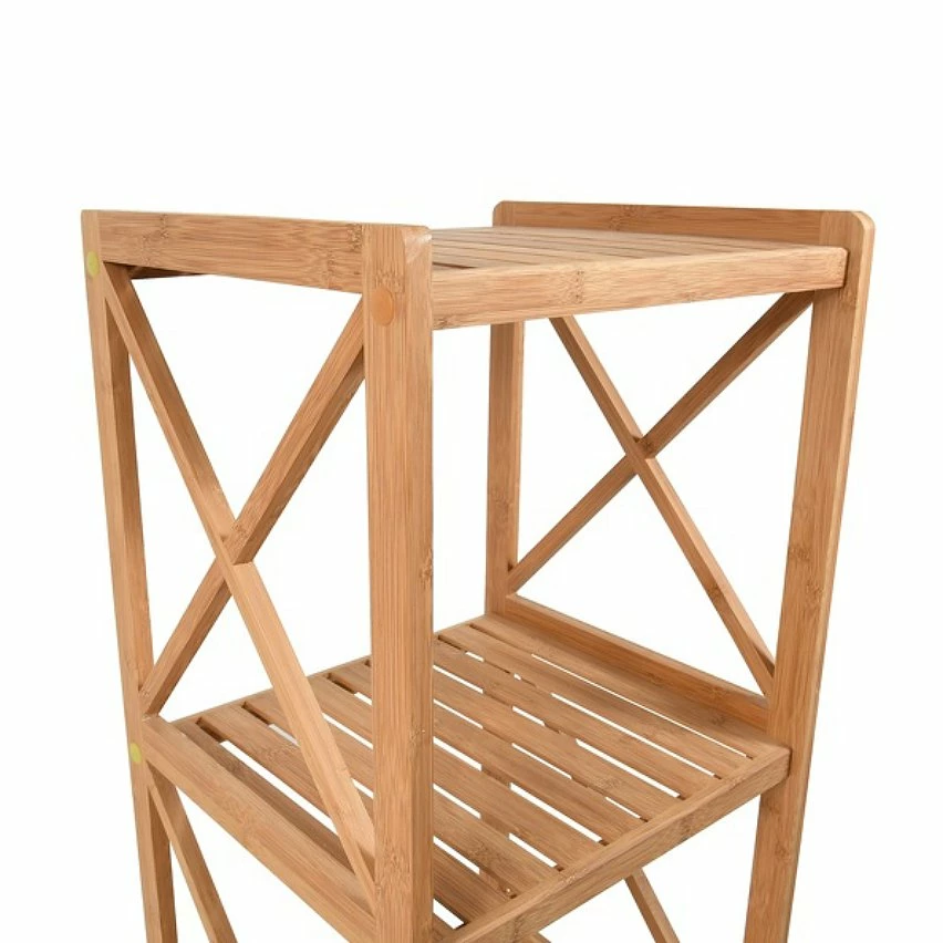 Remise ❤️ MSV Etagère Meuble de rangement 4 Niveaux en Bambou ❤️ 5 Remise ❤️ MSV Etagère Meuble de rangement 4 Niveaux en Bambou ❤️ – Image 3