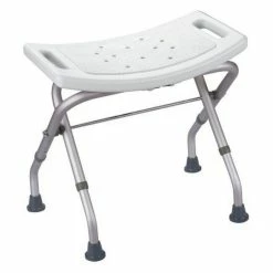 Meilleur prix ✔️ MSV Tabouret de douche pliable antidérapant - Max 120kg ✔️