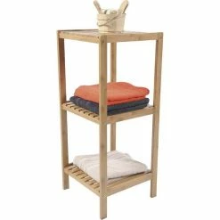 Remise 🌟 Les tendances Étagère 3 niveaux bambou - Bambou 😉
