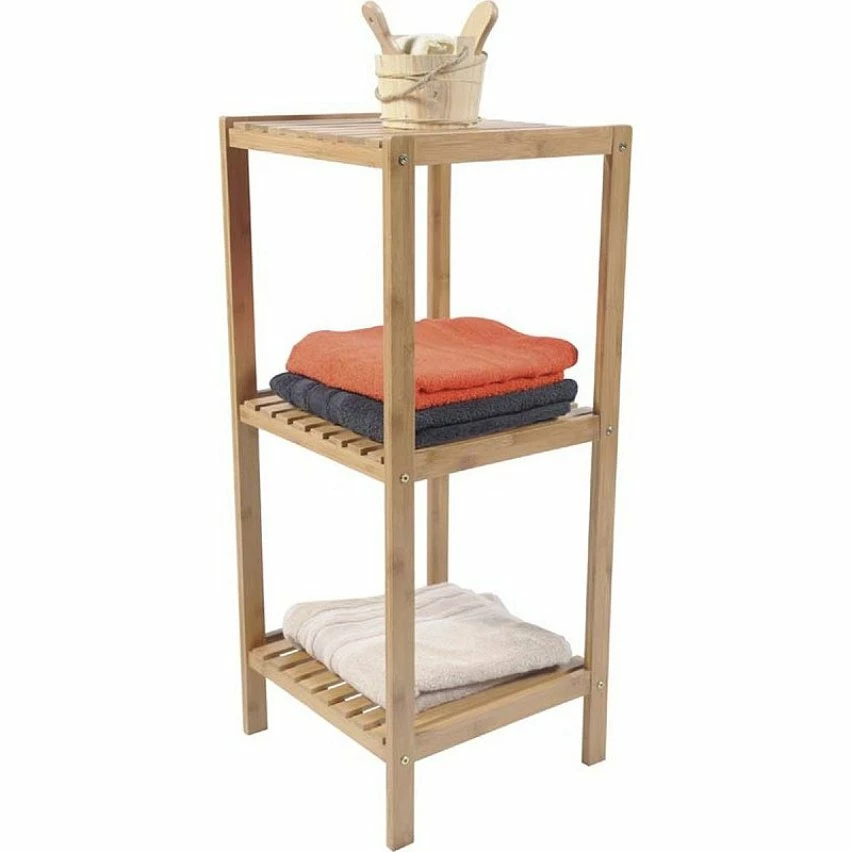 Remise 🌟 Les tendances Étagère 3 niveaux bambou - Bambou 😉 3 Remise 🌟 Les tendances Étagère 3 niveaux bambou - Bambou 😉