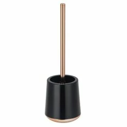 Meilleure affaire ⌛ MSV Brosse Wc avec support PS et PP cuivré LENA Noir 🎉