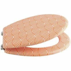 Le moins cher 🔔 MSV Abattant Wc MDF Wave Orange - Charnières Inox ✨ -Accessoires pour la maison Soldes 3700703906001 3