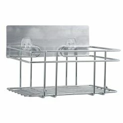 Meilleure affaire 🛒 MSV Etagère de douche adhésive repositionnable Inox Chromé 😀 -Accessoires pour la maison Soldes 3700703909095 2