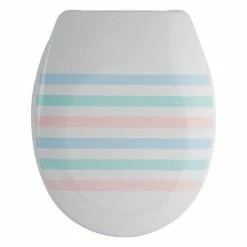 Meilleure vente 🤩 MSV Abattant WC Thermo Dur SEAUVILLE Pastel - Charnières PS ✔️