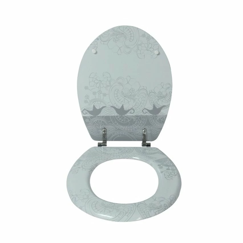 Le moins cher 🧨 MSV Abattant Wc MDF Aladdin Argent - Charnières Inox 🔥 4 Le moins cher 🧨 MSV Abattant Wc MDF Aladdin Argent - Charnières Inox 🔥 – Image 2