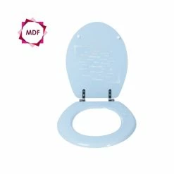 Coupon 😉 MSV Abattant WC MDF GRASSE Bleu - Charnières Inox ⌛ 6 Coupon 😉 MSV Abattant WC MDF GRASSE Bleu - Charnières Inox ⌛ -Accessoires pour la maison Soldes 3700703934059 2