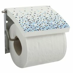 Budget 😉 MSV Porte Rouleau Papier Wc Mural Mdf Inox BREST Bleu ⭐