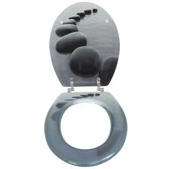 Offres ❤️ MSV Abattant WC MDF CHEMIN DE GALETS Gris - Charnières Inox 🎉 6 Offres ❤️ MSV Abattant WC MDF CHEMIN DE GALETS Gris - Charnières Inox 🎉 -Accessoires pour la maison Soldes 3700703945482 2