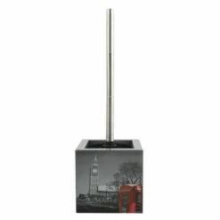 Tout neuf 🌟 MSV Brosse Wc avec support MDF & Inox Londres Gris ❤️