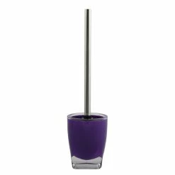 Vente flash 🧨 MSV Brosse Wc avec support Acrylique & Inox TAHITI Violet 🔔