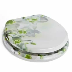 Grosses soldes ✨ MSV Abattant WC MDF SOFAIA Motifs Fleurs - Charnières Inox 💯 -Accessoires pour la maison Soldes 3700703947622 4