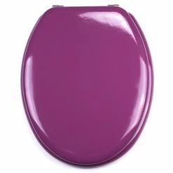 Meilleure vente 💯 MSV Abattant WC MDF CLÉO Violet - Charnières Inox 👏