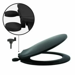 Meilleur prix 🔥 MSV Abattant WC PP Noir - Charnières PS ✔️ 7 Meilleur prix 🔥 MSV Abattant WC PP Noir - Charnières PS ✔️ -Accessoires pour la maison Soldes 3700703949800 3