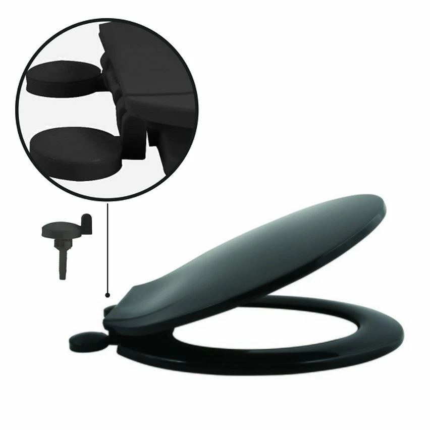 Meilleur prix 🔥 MSV Abattant WC PP Noir - Charnières PS ✔️ 5 Meilleur prix 🔥 MSV Abattant WC PP Noir - Charnières PS ✔️ – Image 3