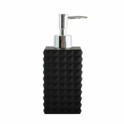 Budget 🌟 MSV Distributeur de savon Polyrésine KUBIK Noir 😀