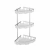 Sortie ❤️ MSV Etagère d'angle de douche 3 niveaux à fixer TERESINA Alu Satiné 🥰 -Accessoires pour la maison Soldes 3700703955627 1