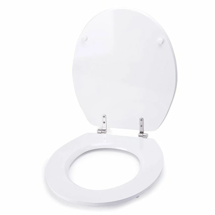 De gros 😉 MSV Abattant WC MDF Finition Brillante Blanc - Charnières Inox 🧨 4 De gros 😉 MSV Abattant WC MDF Finition Brillante Blanc - Charnières Inox 🧨 – Image 2