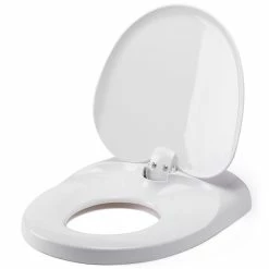 Sortie 🎉 MSV Abattant WC PVC Combiné Adulte / Enfant Blanc - Charnières PS 🥰 -Accessoires pour la maison Soldes 3700703956778 4