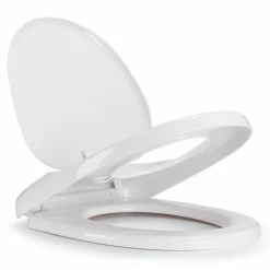 Sortie 🎉 MSV Abattant WC PVC Combiné Adulte / Enfant Blanc - Charnières PS 🥰 -Accessoires pour la maison Soldes 3700703956778 5