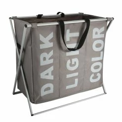 Promo 🔔 MSV Panier à linge DARK LIGHT COLOR Taupe 🥰
