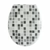 Grosses soldes 🥰 MSV Abattant Wc Thermo Dur Effet Mosaîque Gris & Blanc - Charnières PS 🥰 -Accessoires pour la maison Soldes 3700703995067 1