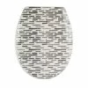 Bon marché 😀 MSV Abattant WC Thermo Dur LOFT Gris & Blanc - Charnières PS 🔥 -Accessoires pour la maison Soldes 3700703995111 1