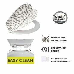 Bon marché 😀 MSV Abattant WC Thermo Dur LOFT Gris & Blanc - Charnières PS 🔥 5 Bon marché 😀 MSV Abattant WC Thermo Dur LOFT Gris & Blanc - Charnières PS 🔥 -Accessoires pour la maison Soldes 3700703995111 2