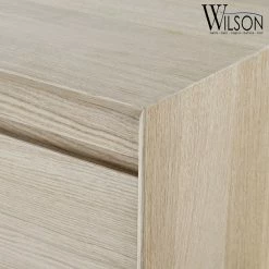 Promo 🤩 Wilson Meuble 90 cm, 2 tiroirs, en chêne naturel - Léa ❤️ -Accessoires pour la maison Soldes 3701034605304 6