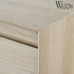 Promo 🤩 Wilson Meuble 90 cm, 2 tiroirs, en chêne naturel - Léa ❤️ -Accessoires pour la maison Soldes 3701034605304 7