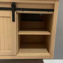 Bon marché 💯 ByCA Ensemble meuble 123 cm en chêne blanchi et son miroir tablette - Authentica 🧨 -Accessoires pour la maison Soldes 3701034611688 3