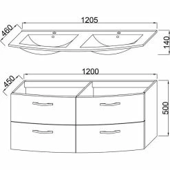 Tout neuf 👏 Sans marque Ensemble Meuble de salle de bain 4 tiroirs + Vasque - Blanc - L 120 x P 46 x H 14 cm - BENT 🤩 10 Tout neuf 👏 Sans marque Ensemble Meuble de salle de bain 4 tiroirs + Vasque - Blanc - L 120 x P 46 x H 14 cm - BENT 🤩 -Accessoires pour la maison Soldes 3760269175662 4
