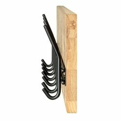 Tout neuf 😀 Paris prix Patère Murale 7 Crochets "Azert" 60cm Chêne 👍 -Accessoires pour la maison Soldes 4001070235831 3