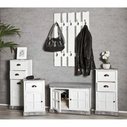 Les meilleures critiques de 🌟 Paris prix Patère Murale Vintage "Anie" 100cm Blanc 🔥 -Accessoires pour la maison Soldes 4001070273147 2