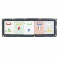 Tout neuf ✔️ Paris prix Patère Murale 5 Crochets "Optik" 66cm Multicolore ❤️