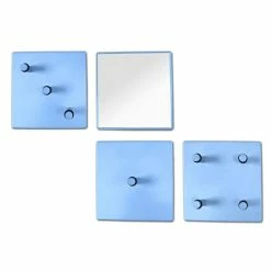 Budget 🧨 Paris prix Lot de 4 Patères en Métal "Laqué" 15cm Bleu 🎉