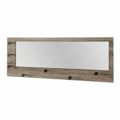 Promo 🤩 Paris prix Patère Murale & Miroir "Bora" 80cm Chêne Foncé 🌟