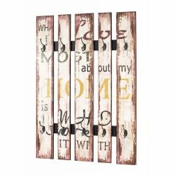 Meilleure vente ❤️ Paris prix Patère Murale Vintage "Home" 100cm Beige 🛒